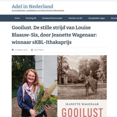 Adel in NL Ithakaprijs